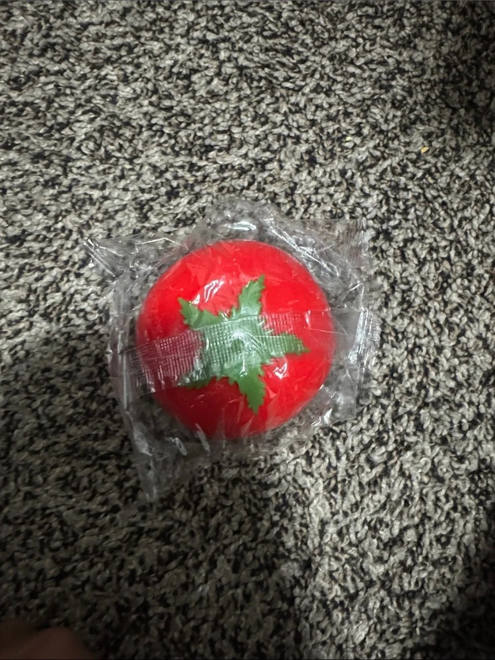 Red Tomato squishy - Green Accent